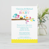 ベビーバードネストルベビーシャワー招待状 招待状 (スタンド正面)