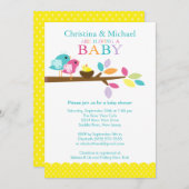ベビーバードネストルベビーシャワー招待状 招待状 (正面/裏面)