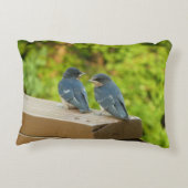 ベビーバーンスワローズ自然鳥写真 アクセントクッション (裏面)