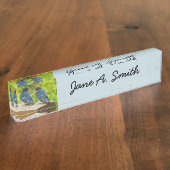 ベビーバーンスワローズ自然鳥写真 デスクネームプレート (側面)