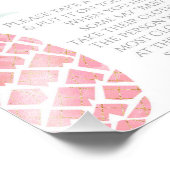 ベビーパイナップル熱帯赤ちゃんシャワーのサインを言わない フォトプリント (角)