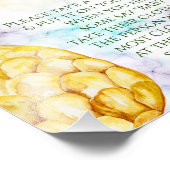 ベビーパイナップル熱帯赤ちゃんシャワーのサインを言わない フォトプリント            (角)