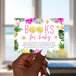 ベビーパインアップル&パシファイア用の本シャワーピンク 招待状