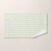 ベビーパステルストライプズ緑タオル バスタオルセット (ハンドタオル)