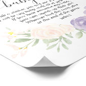 ベビーパステルパープルベビーシャワーゲーム ポスター (角)