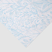 ベビーパステルライトブルーフローラエレガントウェディング 薄葉紙 (詳細)