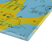 ベビーパターン背景を遊んでいる動物 カッティングボード (角)