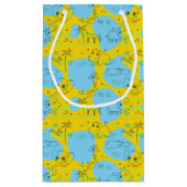 ベビーパターン背景を遊んでいる動物 スモールペーパーバッグ (裏面)