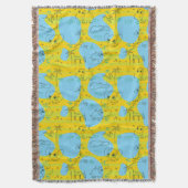 ベビーパターン背景を遊んでいる動物 スローブランケット (正面縦)