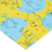 ベビーパターン背景を遊んでいる動物 テーブルクロス (アングル)