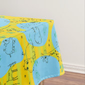 ベビーパターン背景を遊んでいる動物 テーブルクロス (インサイチュ)