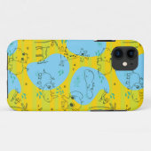 ベビーパターン背景を遊んでいる動物 Case-Mate iPhoneケース (裏面(横))