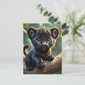 ベビーパンサーinジャングル、ポストクロッシング葉書 ポストカード (スタンド正面)