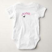 ベビーパンジー及び蝶のためのボディスーツ ベビーボディスーツ (裏面)