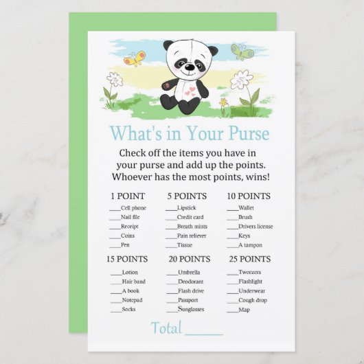 ベビーパンダあなたの財布ゲームの中に何が (正面/裏面)