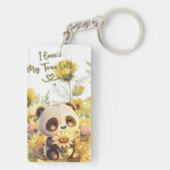 ベビーパンダひまわりアクリルキーチェーン キーホルダー (裏面)