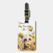 ベビーパンダひまわり荷札 ラゲッジタグ (正面縦)