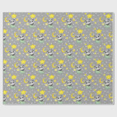 ベビーパンダウィズムーンアンドスターズ ラッピングペーパー (フラット)