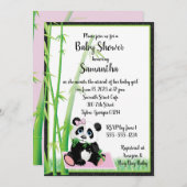 ベビーパンダピンク招待状 招待状 (正面/裏面)