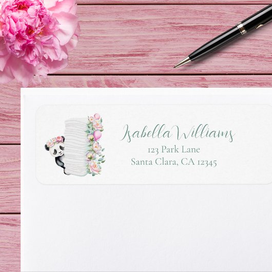 ベビーパンダプニージャングルベビーシャワー ラベル