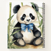 ベビーパンダベアボーイ赤ちゃんシャワーGuest Gift List ノートブック (裏面)