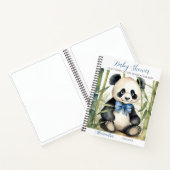 ベビーパンダベアボーイ赤ちゃんシャワーGuest Gift List ノートブック (内部)