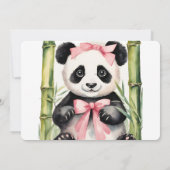 ベビーパンダベアーガールバーリーウェイベビーシャワー 招待状 (裏面)