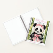 ベビーパンダベアーガールベビーシャワーゲストギフトリスト ノートブック (内部)