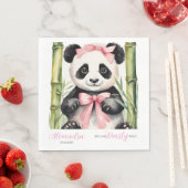 ベビーパンダベアービーウェイガールズベビーシャワー スタンダードランチョンナプキン (インサイチュ)