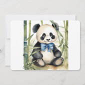 ベビーパンダベアーボーイ心待ちベビーシャワー 招待状 (裏面)