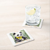 ベビーパンダベビーシャワー スクエアペーパーコースター (インサイチュ)