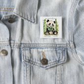 ベビーパンダ熊男女兼用赤ちゃんシャワー 缶バッジ (インサイチュ)