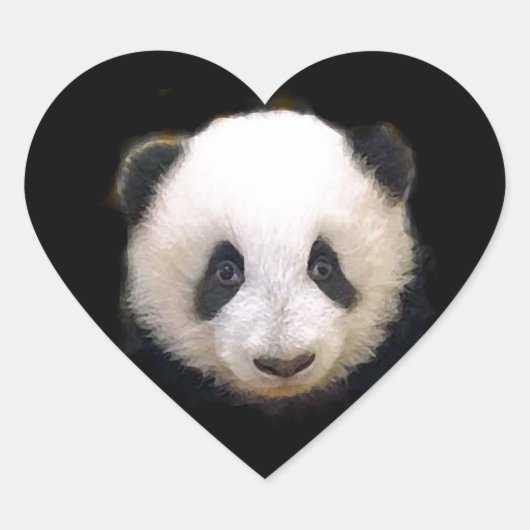 ベビーパンダ ハートシール (正面)