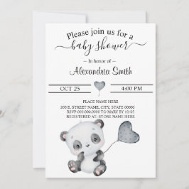 ベビーパンダ |赤ちゃんシャワー 招待状