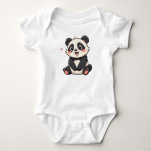ベビーパンダTシャツ ベビーボディスーツ