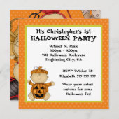 ベビーパンプキンキッドファーストハローウィンパーティ 招待状 (正面/裏面)