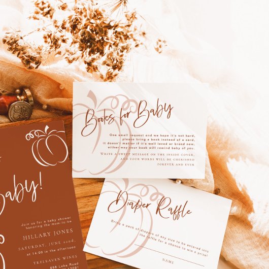 ベビーパンプキンボホテラコッタベビーシャワー用の本