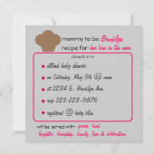 ベビーパンレシピ招待状（ピンク） 招待状 (裏面)