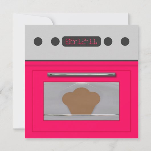 ベビーパンレシピ招待状（ピンク） 招待状 (正面)