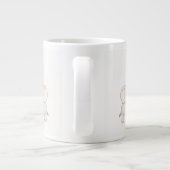 ベビーパーソナライズされたとマザーエレファントとハート- ジャンボコーヒーマグカップ (裏面)