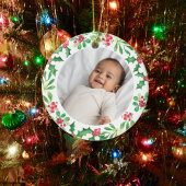 ベビーパーソナライズされたの初めてのクリスマス セラミックオーナメント