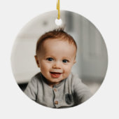 ベビーパーソナライズされたの女の子マイ初めてのクリスマス2023 セラミックオーナメント (裏面)