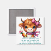 ベビーパーソナライズされたの最初の誕生日パーティー招待状 マグネット (正面/裏面)