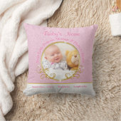 ベビーパーソナライズされたの贈り物と誕生情報 クッション (ブランケット)