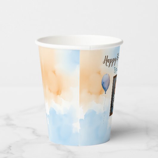 ベビーパーソナライズされたの1回目の誕生日へようこそ 紙コップ (右)