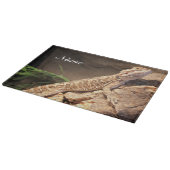 ベビーパーソナライズされたひげドラゴンリザード カッティングボード (角)