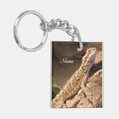 ベビーパーソナライズされたひげドラゴンリザード キーホルダー (正面左)