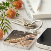 ベビーパーソナライズされたひげドラゴンリザード キーホルダー (正面右)