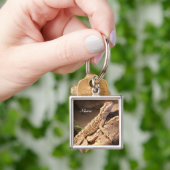 ベビーパーソナライズされたひげドラゴンリザード キーホルダー (手)