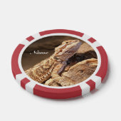 ベビーパーソナライズされたひげドラゴンリザード ポーカーチップ (シングル)